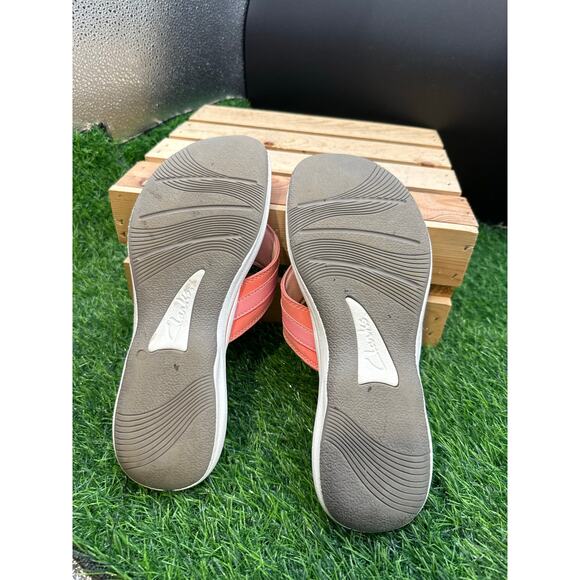 Cloudsteppers by Clarks- Coral/Grey Sandals- Size 9W - Picture 10 of 10
